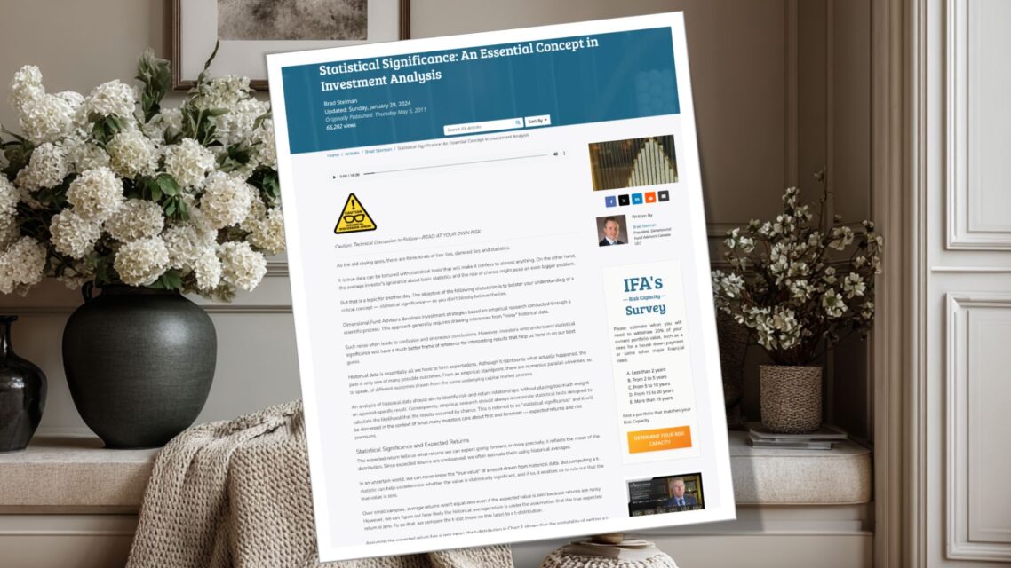 Statistical Significance: An Essential Concept in Investment Analysis