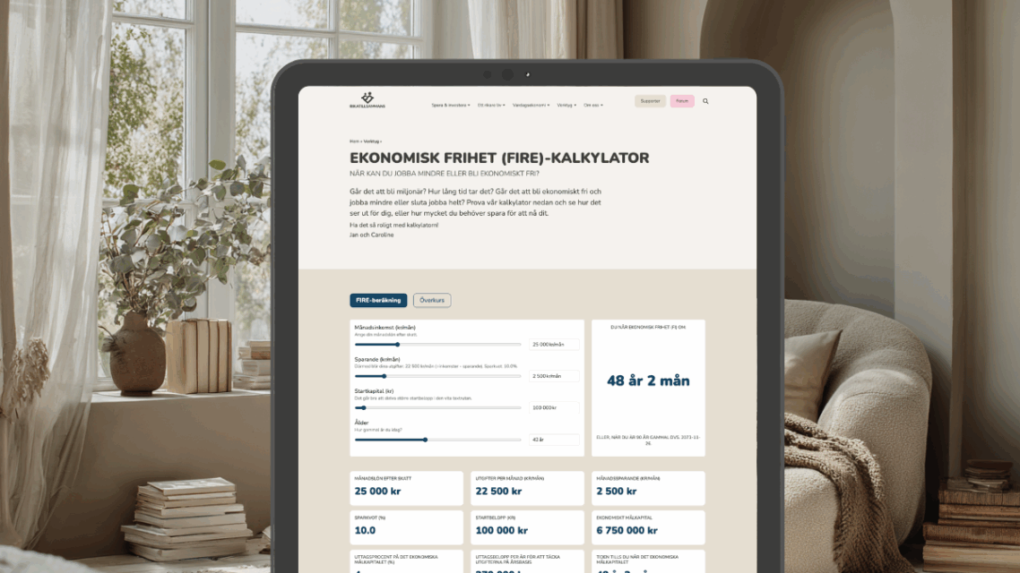Ekonomisk frihet (FIre)-kalkylator